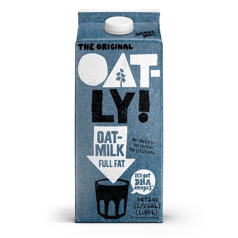 slide 1 of 7, Oatly Oatmilk Full Fat Chilled Non-Dairy Milk - 64 fl oz, 64 fl oz