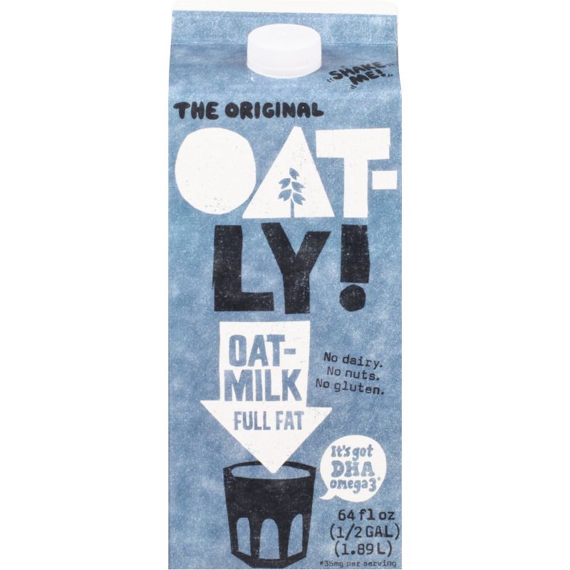 slide 3 of 7, Oatly Oatmilk Full Fat Chilled Non-Dairy Milk - 64 fl oz, 64 fl oz