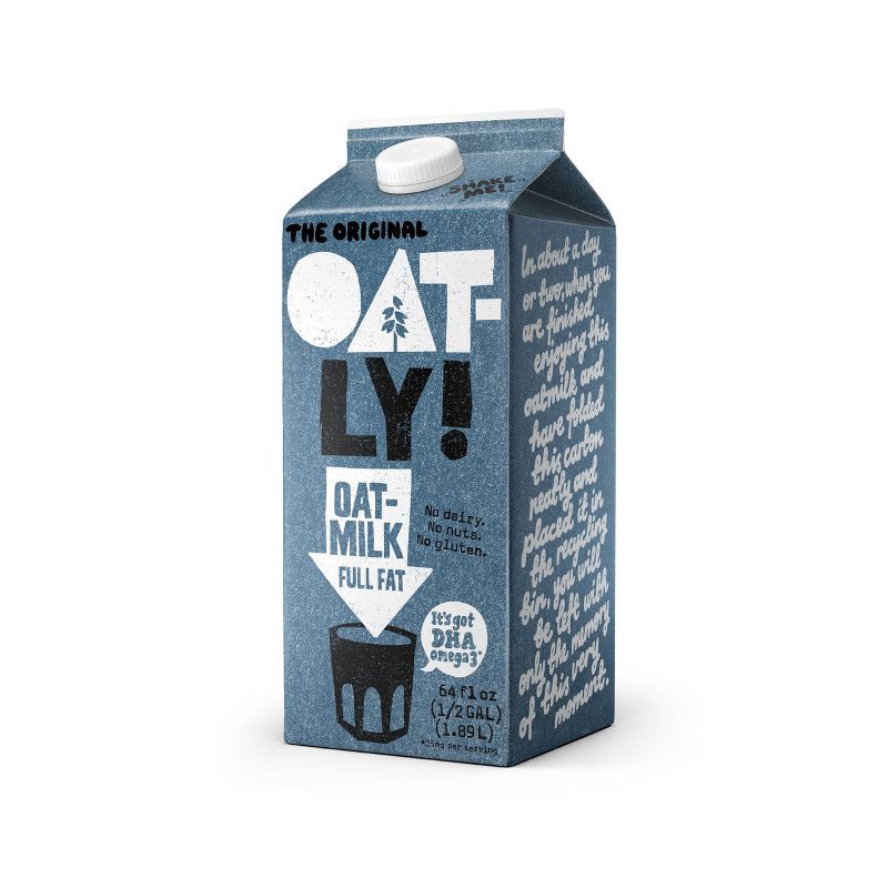 slide 4 of 5, OATLY! Oatly Oatmilk Full Fat Chilled Non-Dairy Milk - 64 fl oz, 64 fl oz