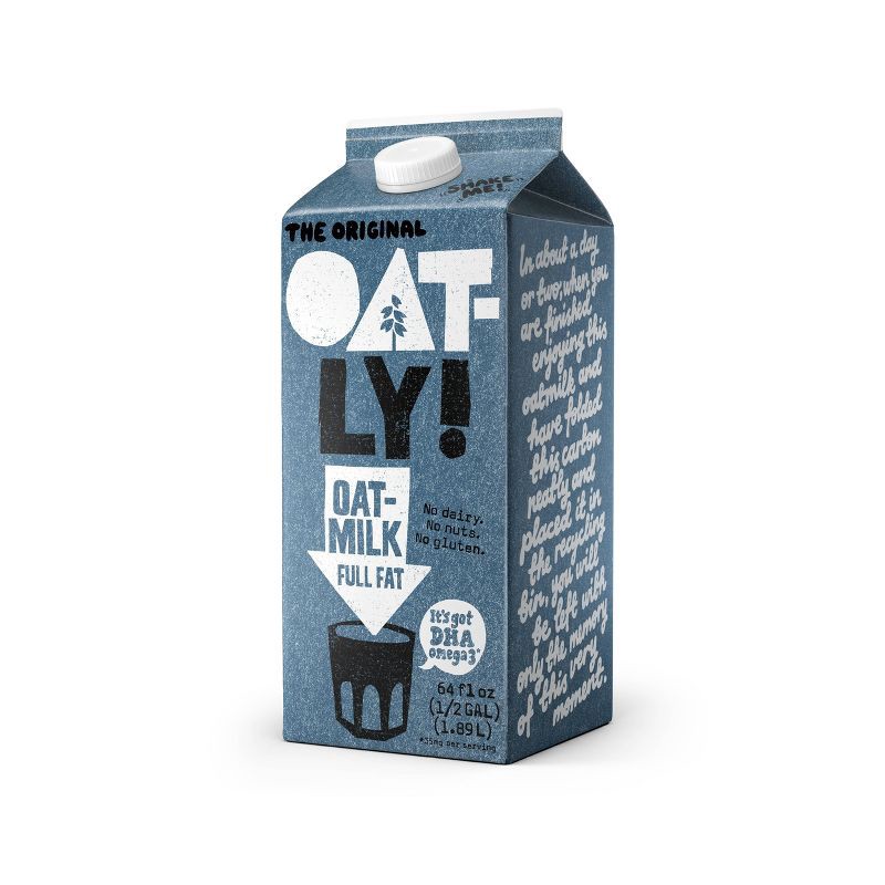 slide 4 of 7, Oatly Oatmilk Full Fat Chilled Non-Dairy Milk - 64 fl oz, 64 fl oz