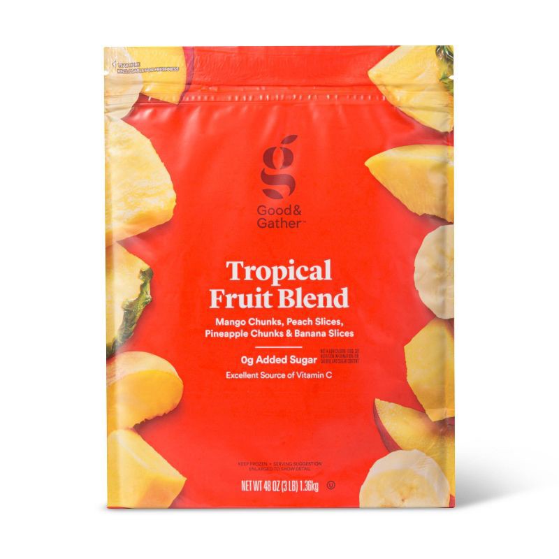 slide 1 of 3, Tropical Fruit Frozen Blend - 48oz - Good & Gather™, 48 oz