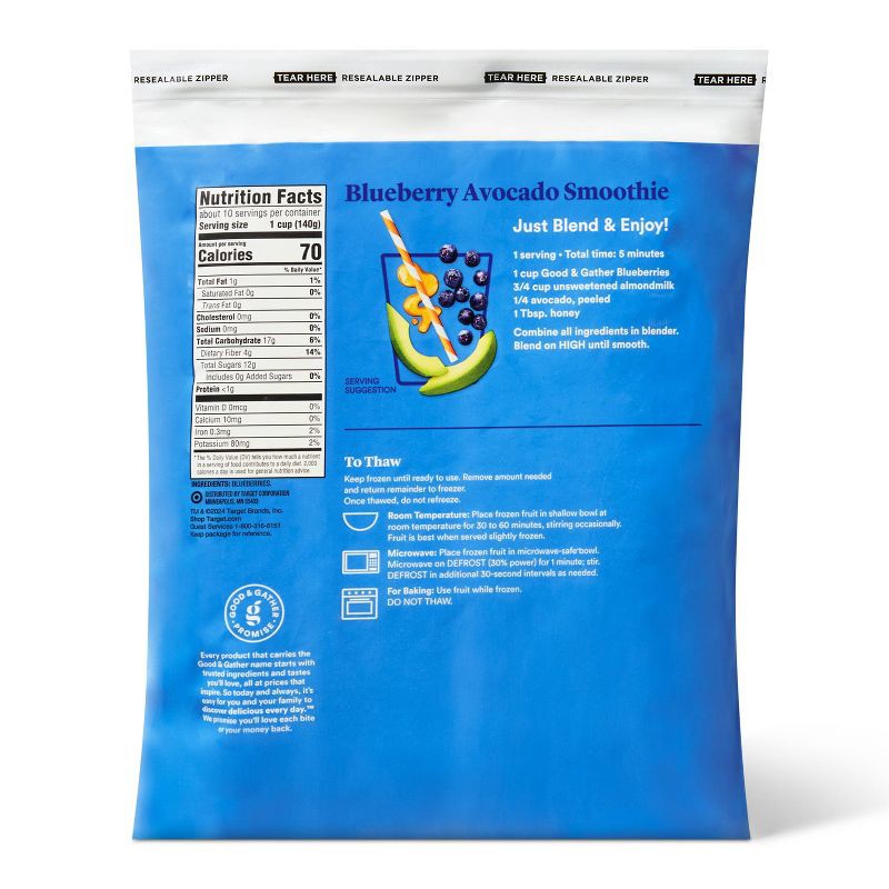 slide 3 of 4, Frozen Blueberries - 48oz - Good & Gather™, 48 oz