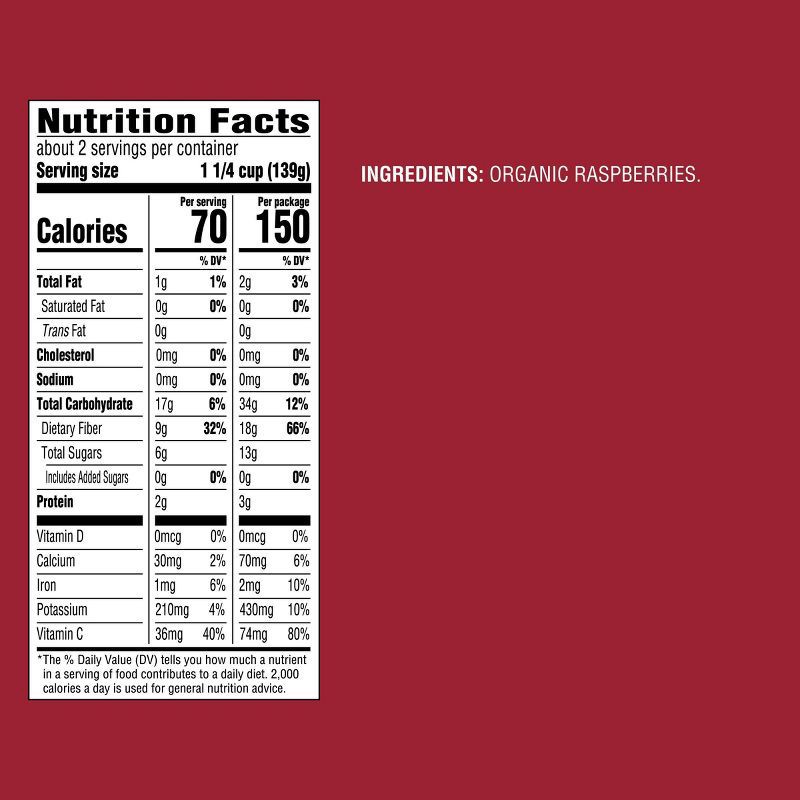 slide 4 of 4, Organic Frozen Red Raspberries - 10oz - Good & Gather™, 10 oz