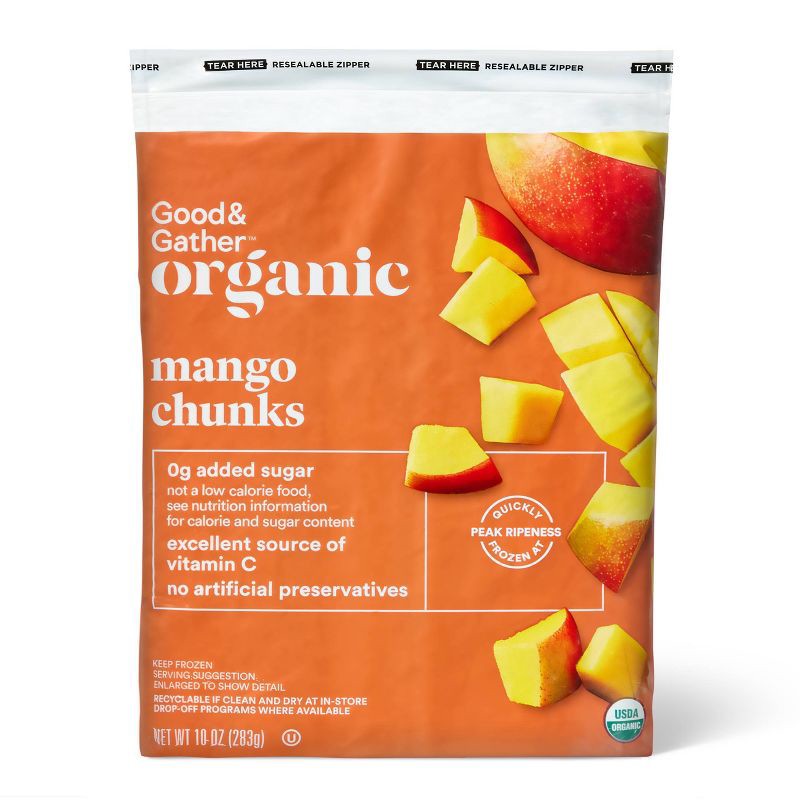 slide 1 of 3, Organic Frozen Mango Chunks - 10oz - Good & Gather™, 10 oz