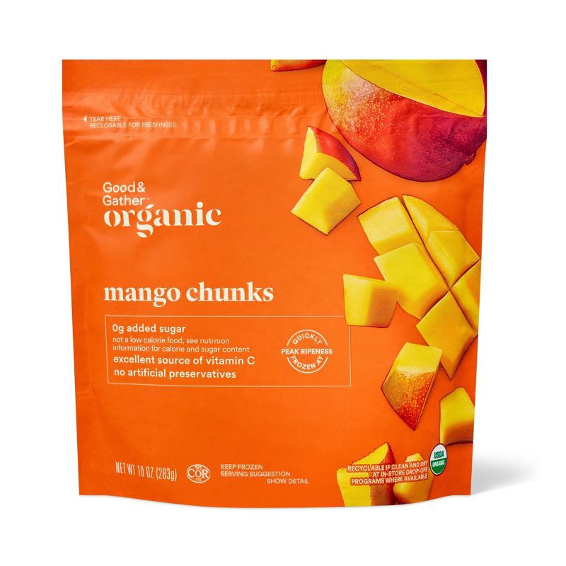 slide 1 of 3, Organic Frozen Mango Chunks - 10oz - Good & Gather™, 10 oz