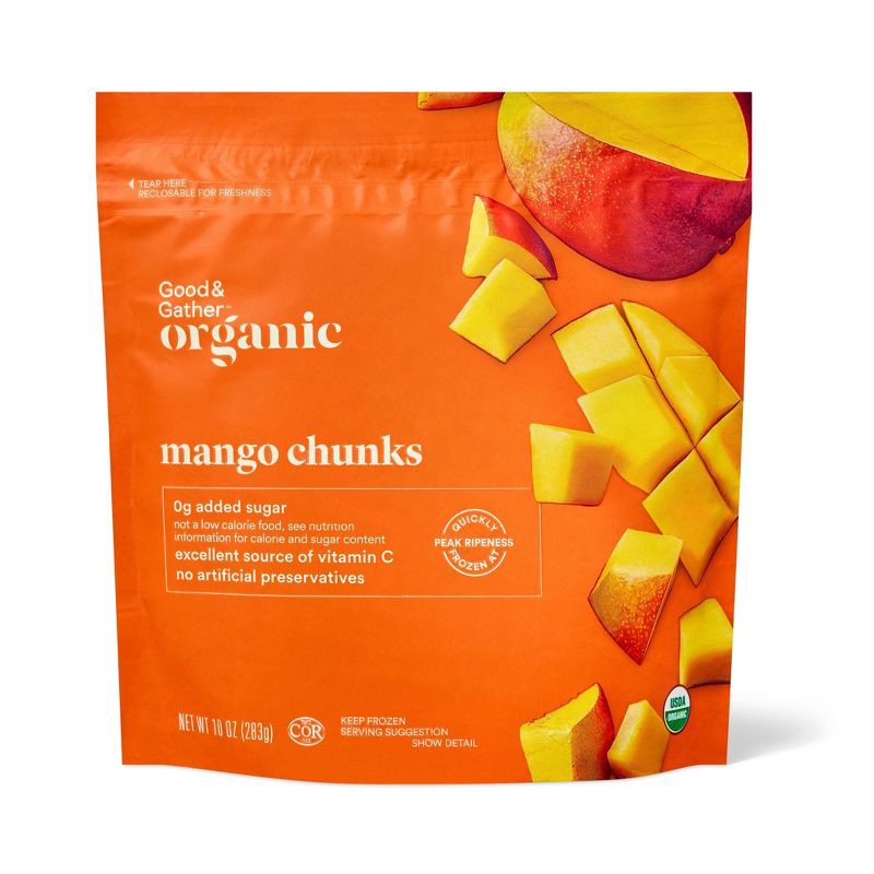 slide 1 of 5, Organic Frozen Mango Chunks - 10oz - Good & Gather™, 10 oz