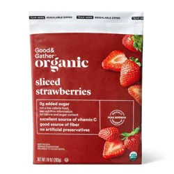 Organic Frozen Sliced Strawberries - 10oz - Good & Gather™