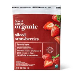 Organic Frozen Sliced Strawberries - 10oz - Good & Gather™