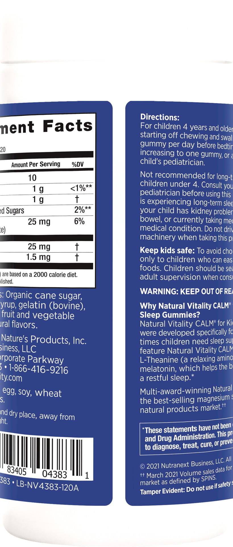slide 4 of 5, Natural Vitality SLEEP Nighttime Berry Kids Magnesium Supplement Gummies – 120 Count, 1 Bottle, 1 ct