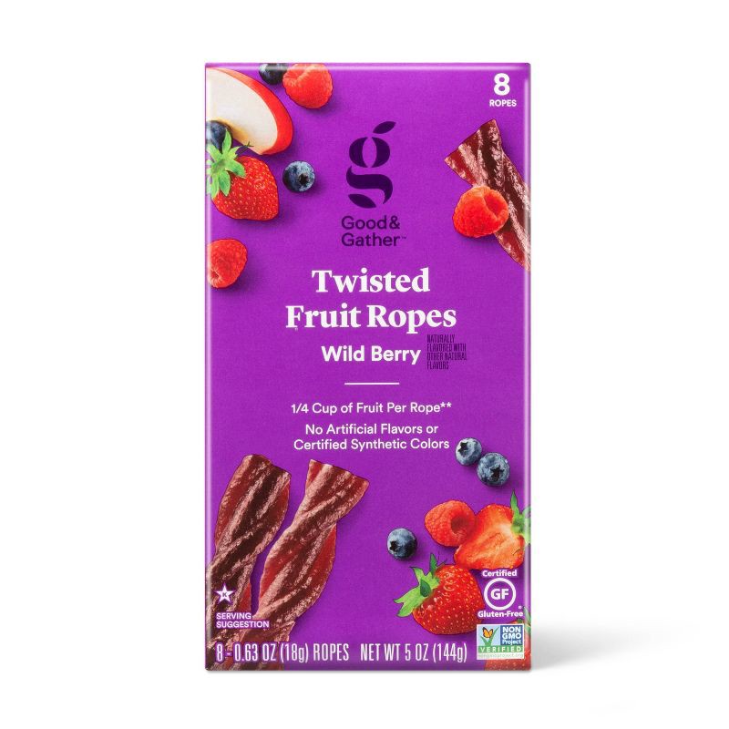 slide 1 of 3, Wild Berry Fruit Twists - 5oz/8ct - Good & Gather™, 8 ct; 5 oz
