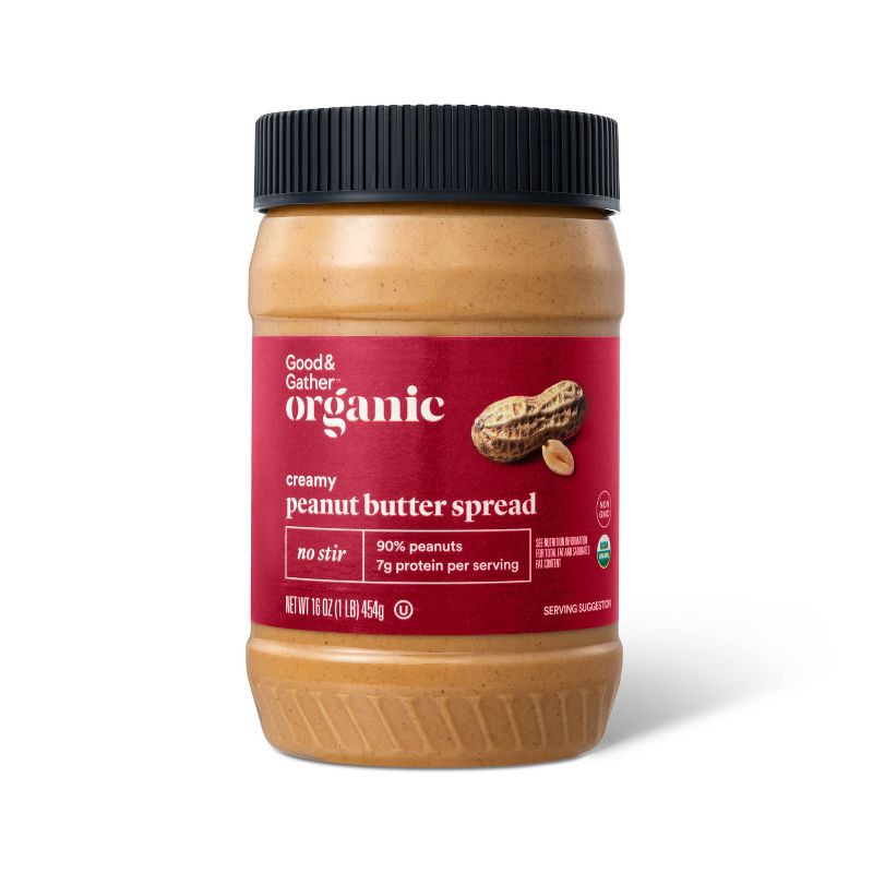 slide 1 of 1, Organic No Stir Creamy Peanut Butter - 16oz - Good & Gather, 16 oz
