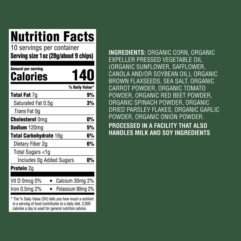 slide 4 of 4, Organic Veggie Tortilla Chips - 10oz - Good & Gather™, 10 oz