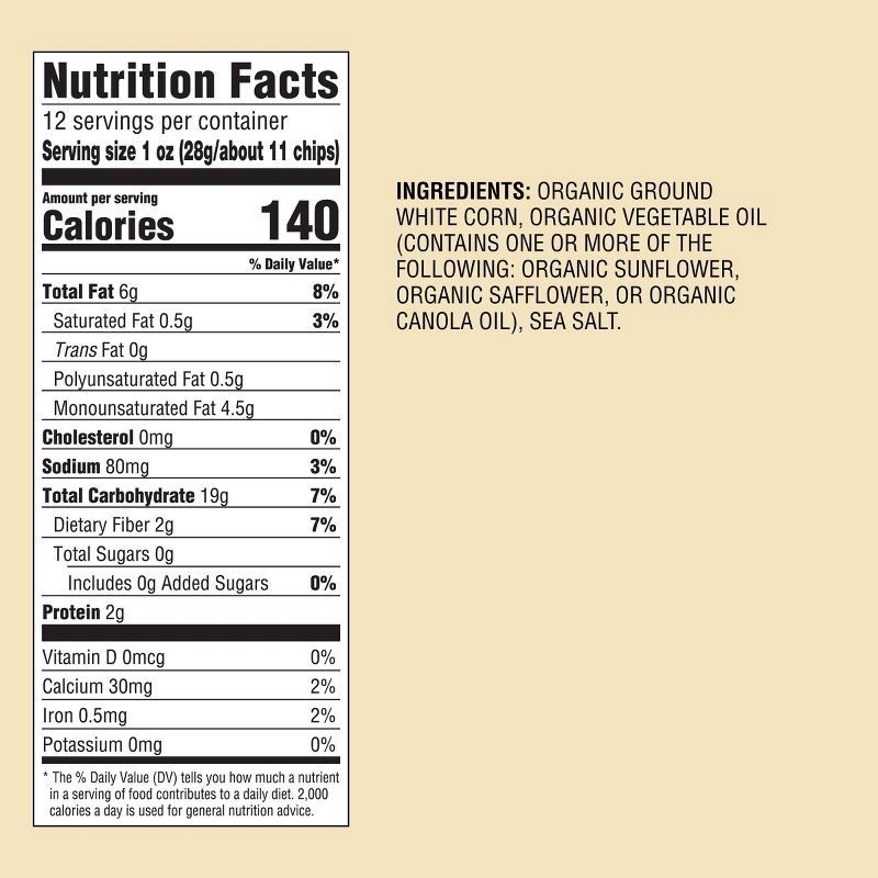 slide 2 of 4, Organic White Corn Tortilla Chips - 12oz - Good & Gather™, 12 oz