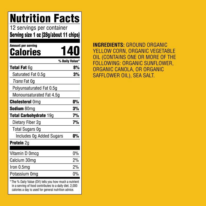 slide 4 of 4, Organic Yellow Corn Tortilla Chips - 12oz - Good & Gather™, 12 oz