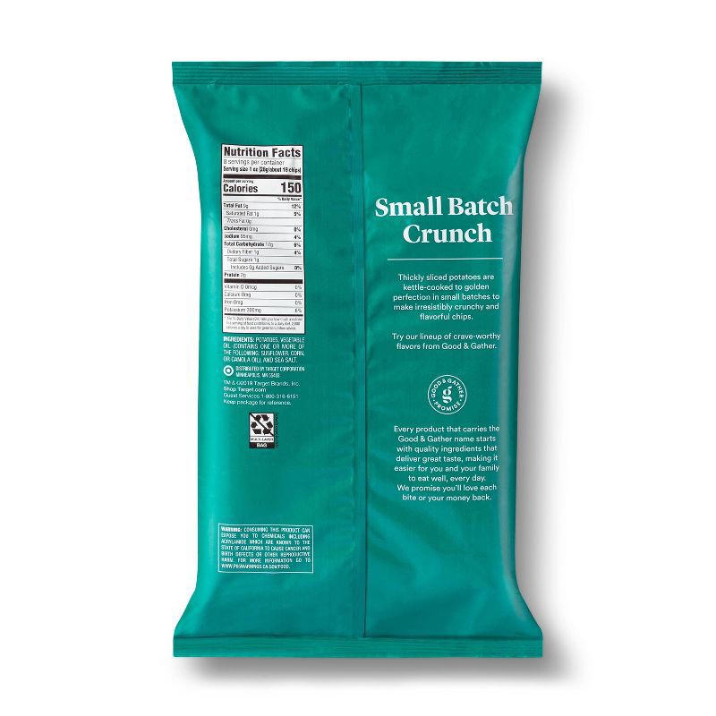 slide 3 of 3, Traditional Kettle Chips - 8oz - Good & Gather™, 8 oz