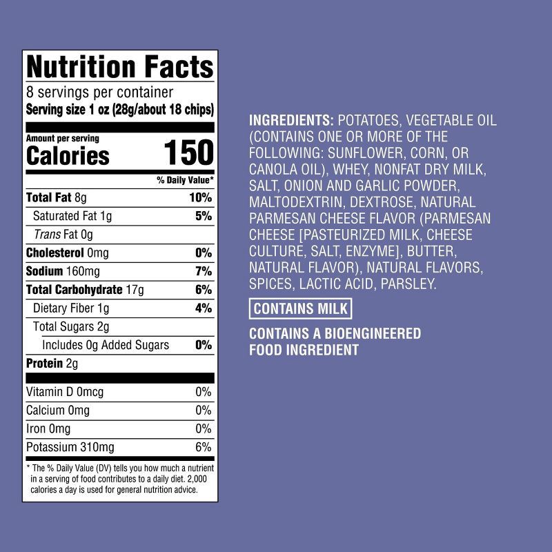 slide 4 of 4, Parmesan Garlic Kettle Potato Chips - 8oz - Good & Gather™, 8 oz