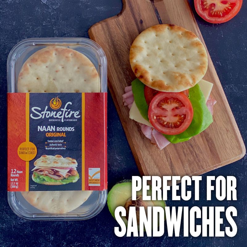 slide 3 of 8, Stonefire Naan Rounds - 12ct/12.7oz, 12 ct; 12.7 oz