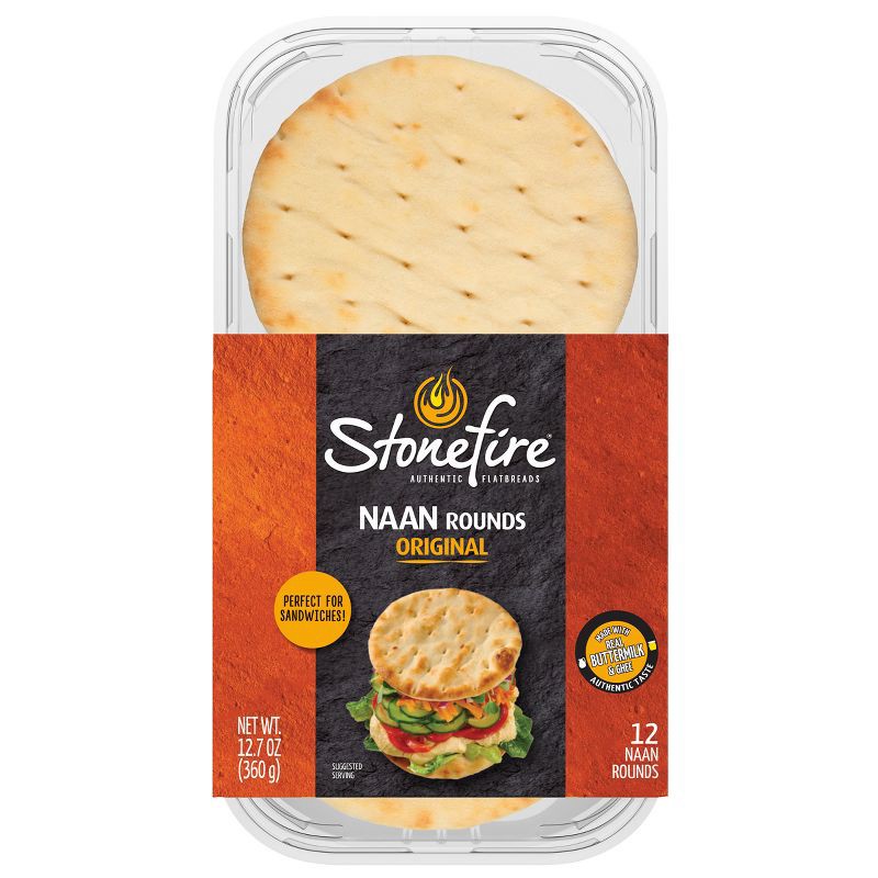 slide 1 of 9, Stonefire Naan Rounds - 12ct/12.7oz, 12 ct; 12.7 oz