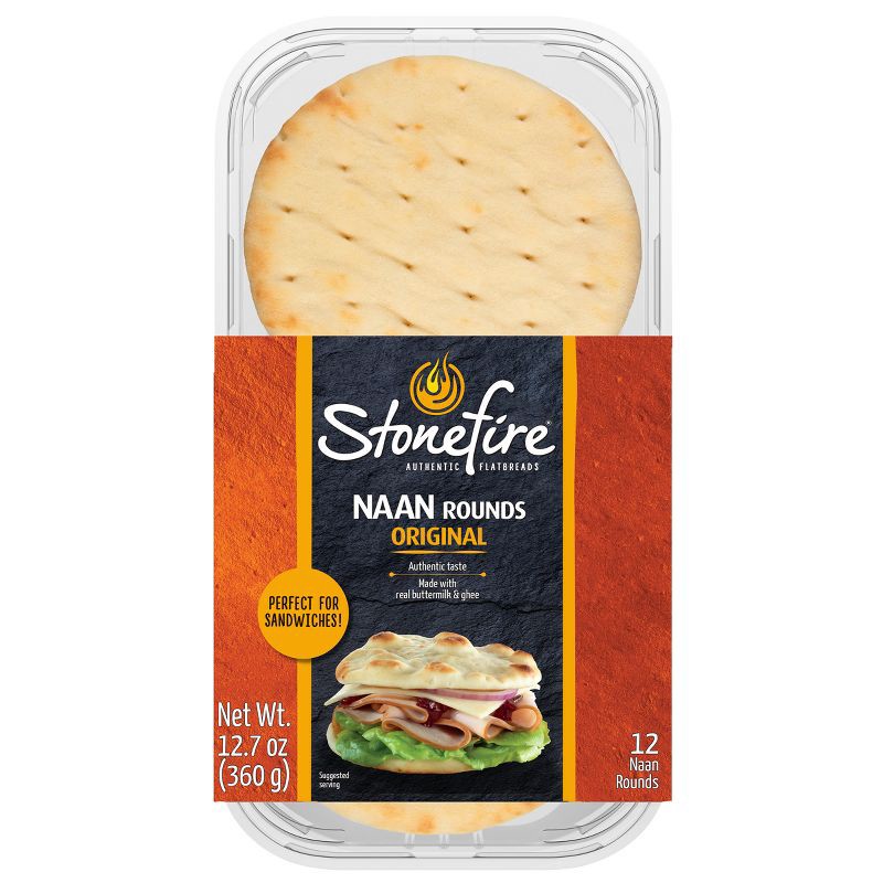 slide 1 of 8, Stonefire Naan Rounds - 12ct/12.7oz, 12 ct; 12.7 oz