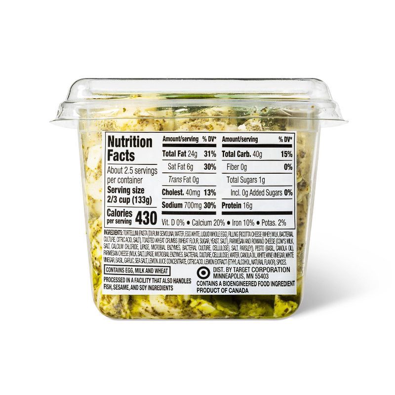 slide 3 of 3, Basil Pesto Tortellini Salad - 10.6oz - Good & Gather™, 10.6 oz