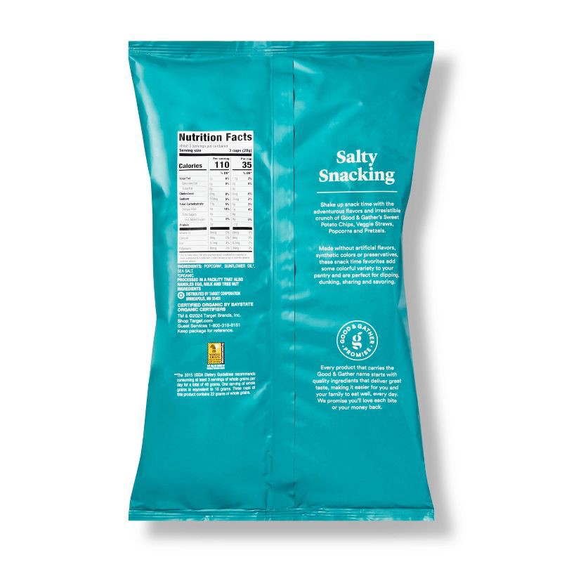 slide 2 of 4, Sea Salt Organic Popcorn - 5oz - Good & Gather™, 5 oz
