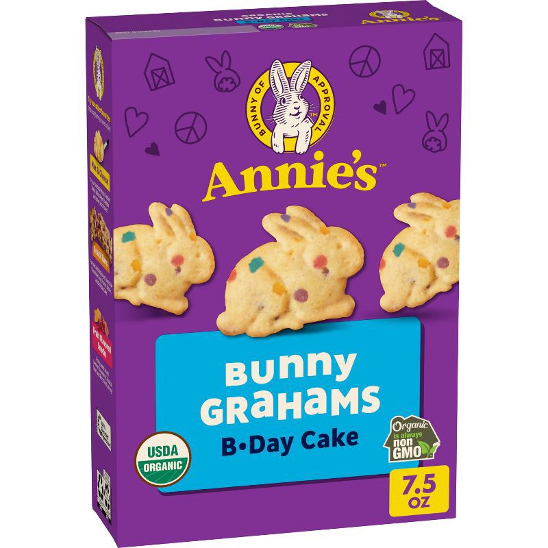 slide 1 of 8, Annie's Homegrown Organic Birthday Cake Bunny Grahams Snacks - 7.5oz, 7.5 oz