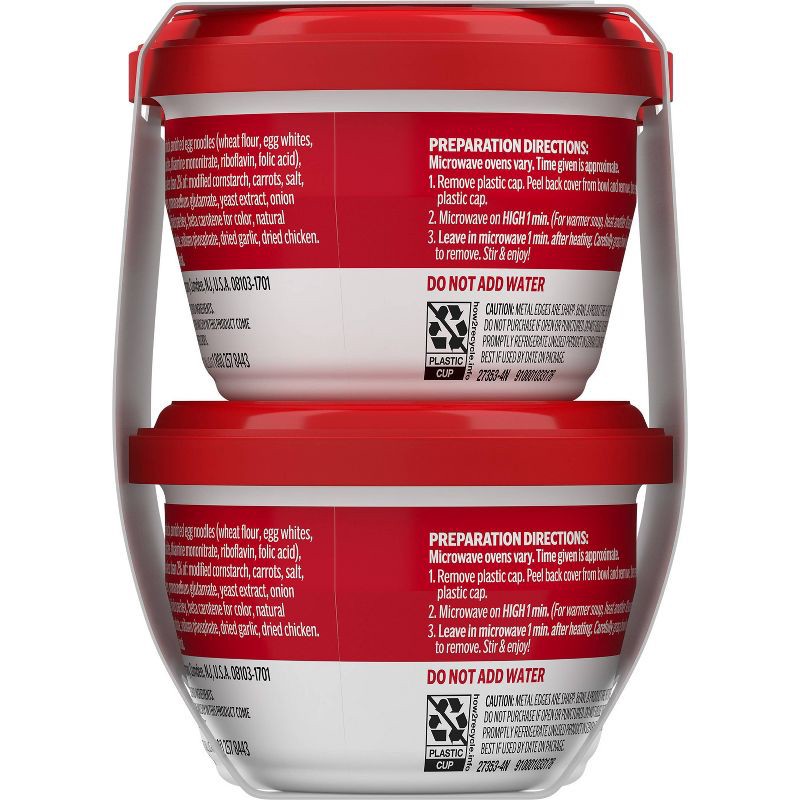 slide 7 of 11, Campbell's Homestyle Chicken Noodle Soup Microwavable Mini Cups - 28oz/4pk, 4 ct; 28 oz