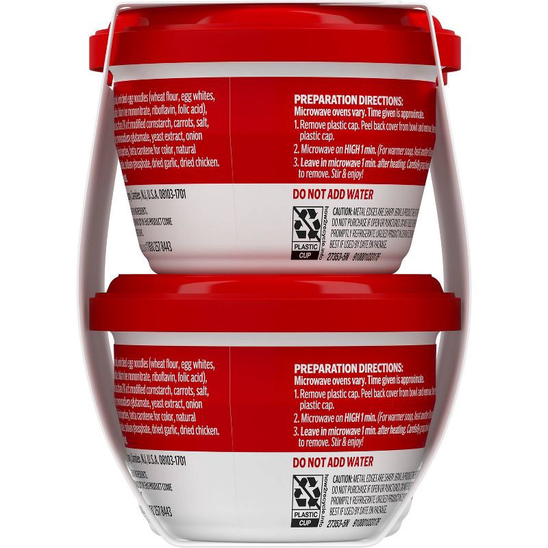slide 11 of 11, Campbell's Homestyle Chicken Noodle Soup Microwavable Mini Cups - 28oz/4pk, 4 ct; 28 oz