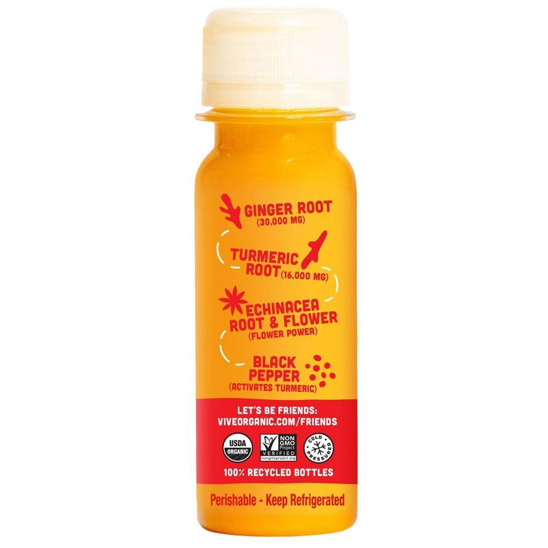 slide 4 of 5, Vive Organic Immunity Boost Original Ginger & Turmeric Wellness Shot - 2 fl oz, 2 fl oz