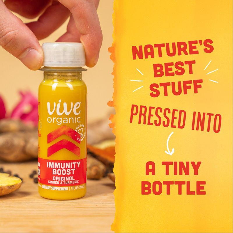 slide 4 of 9, Vive Organic Immunity Boost Original Ginger & Turmeric Wellness Shot - 2 fl oz, 2 fl oz