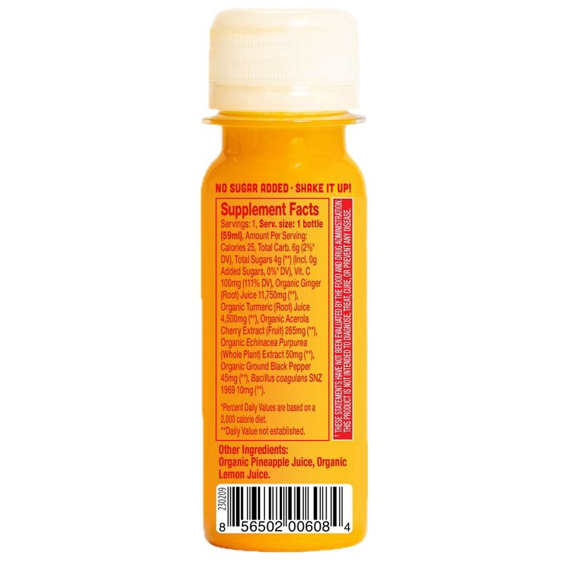 slide 8 of 9, Vive Organic Immunity Boost Original Ginger & Turmeric Wellness Shot - 2 fl oz, 2 fl oz