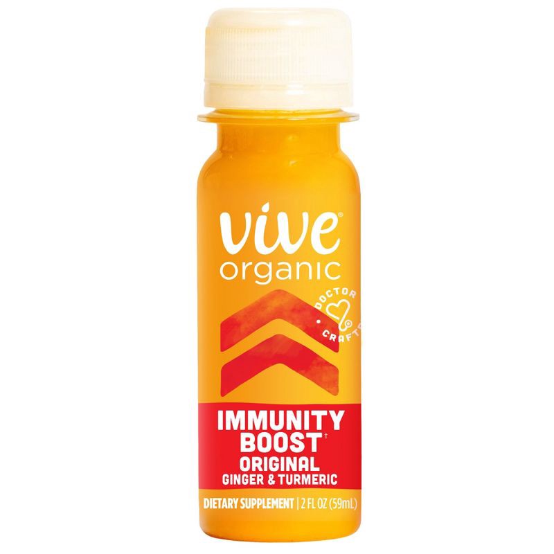 slide 1 of 9, Vive Organic Immunity Boost Original Ginger & Turmeric Wellness Shot - 2 fl oz, 2 fl oz