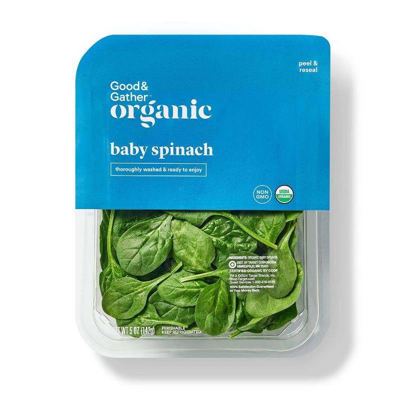 slide 1 of 4, Organic Baby Spinach - 5oz - Good & Gather™, 5 oz