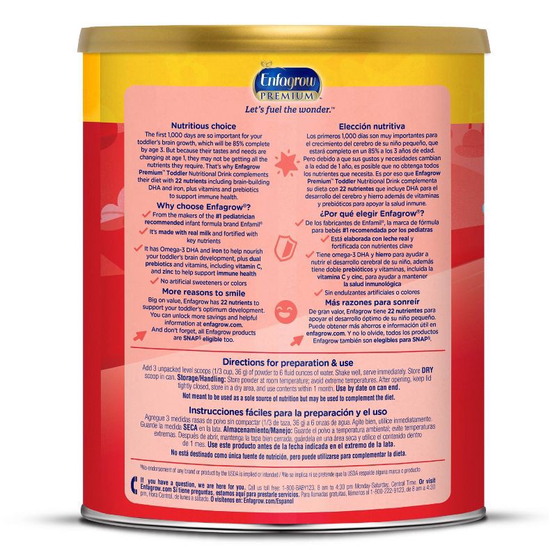 slide 7 of 11, Enfagrow Vanilla Powder Toddler Formula - 32oz, 32 oz