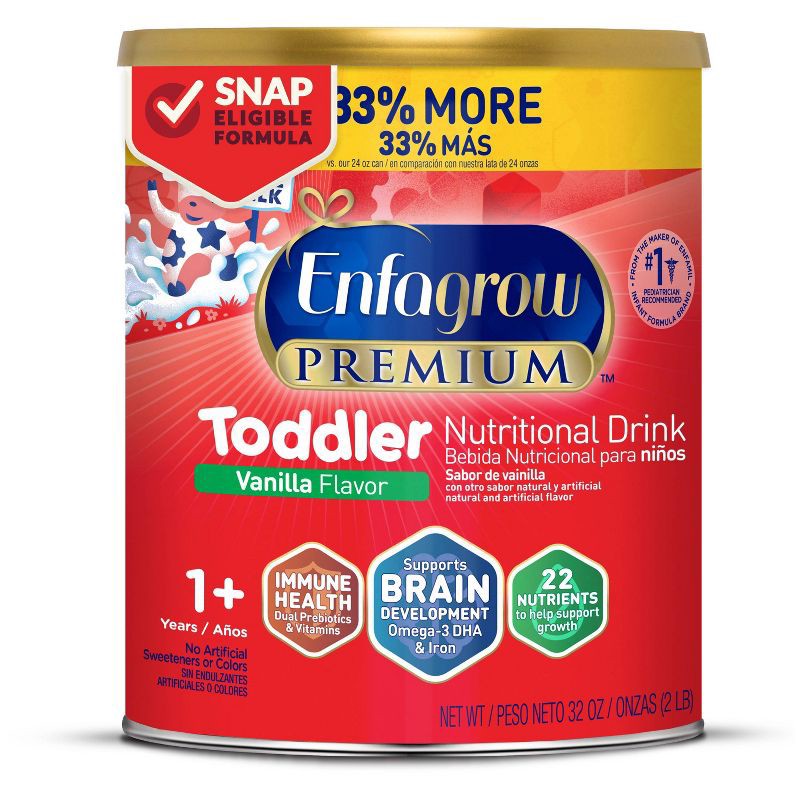 slide 11 of 11, Enfagrow Vanilla Powder Toddler Formula - 32oz, 32 oz