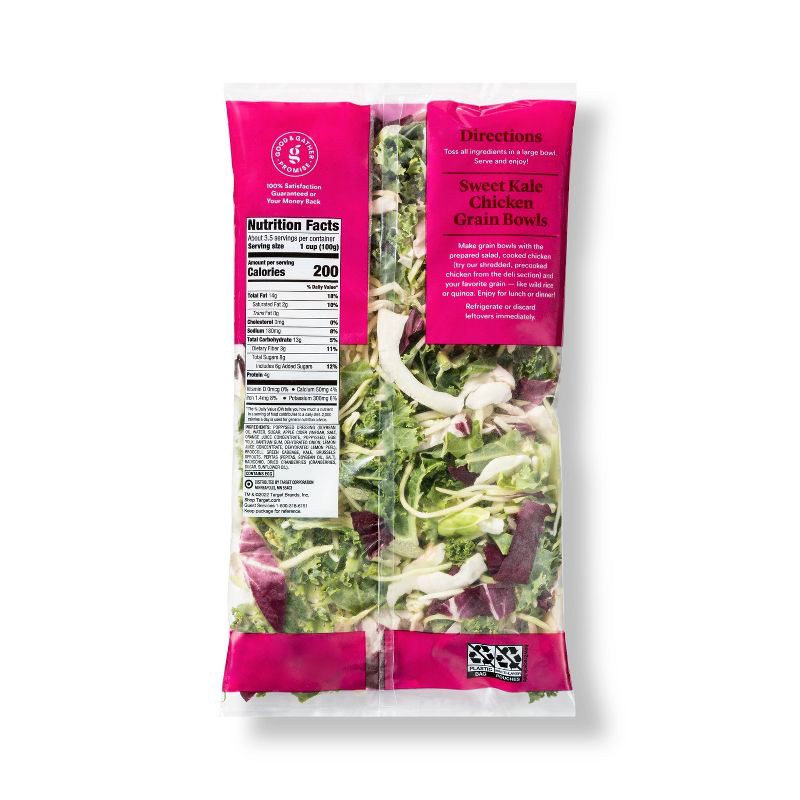 slide 3 of 4, Sweet Kale Chopped Salad Kit - 12oz - Good & Gather™, 12 oz