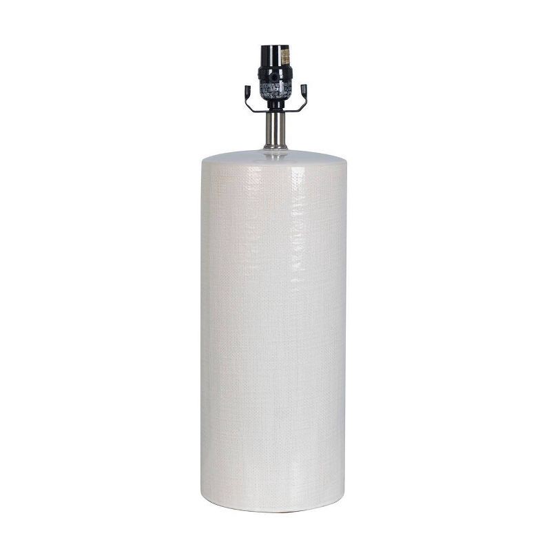 slide 2 of 2, 2"x6.5" Large Ceramic Lamp Base White - Threshold™: Modern Cylinder, No Assembly Required, UL Listed, 1 ct