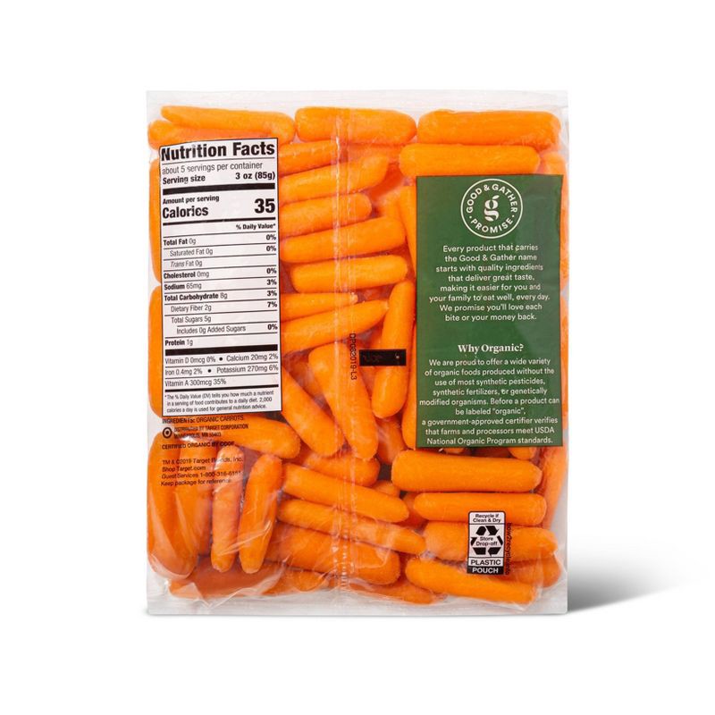 slide 2 of 4, Organic Baby-Cut Carrots - 1lb - Good & Gather™, 1 lb