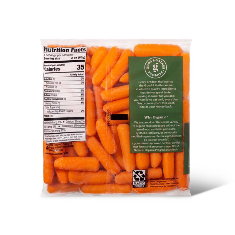 slide 2 of 4, Organic Petite Baby-Cut Carrots - 12oz - Good & Gather™, 12 oz