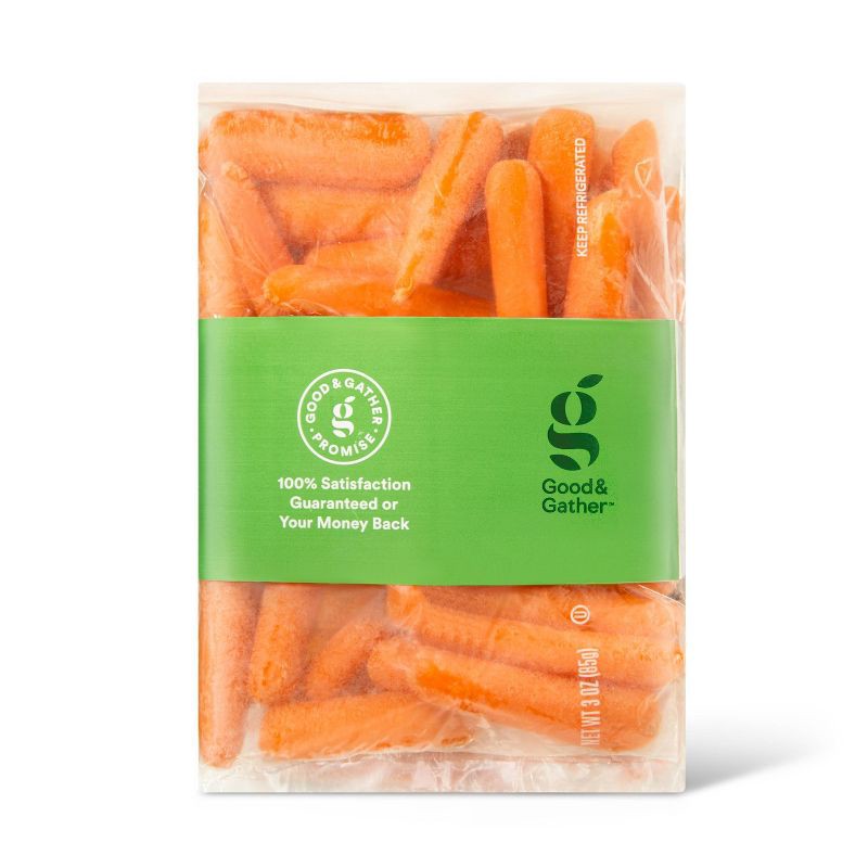 slide 2 of 4, Fresh Baby-Cut Carrot Snack Pack - 3oz/4ct - Good & Gather™, 4 ct; 3 oz
