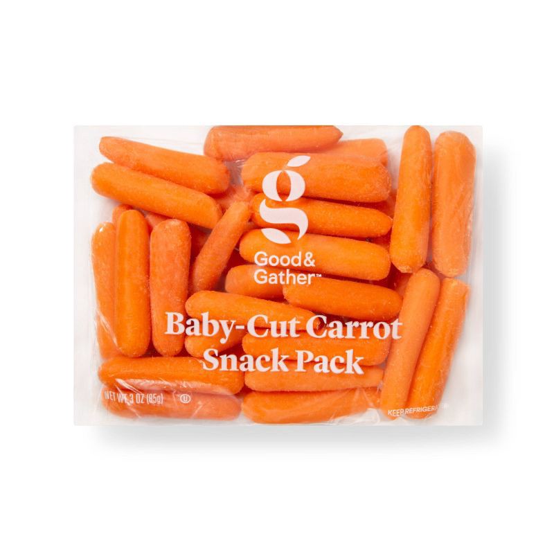 slide 3 of 4, Fresh Baby-Cut Carrot Snack Pack - 3oz/4ct - Good & Gather™, 4 ct; 3 oz