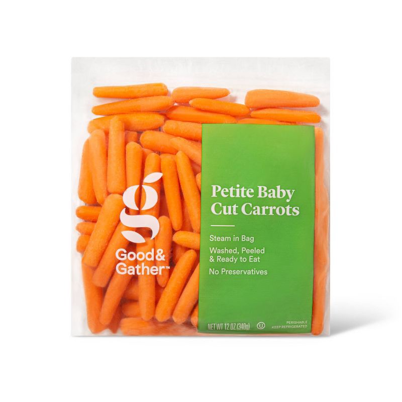 slide 1 of 4, Petite Baby-Cut Carrots - 12oz - Good & Gather™, 12 oz