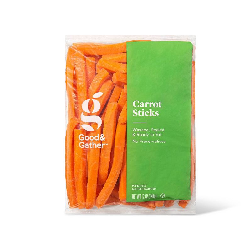 slide 1 of 4, Carrot Sticks - 12oz - Good & Gather™, 12 oz