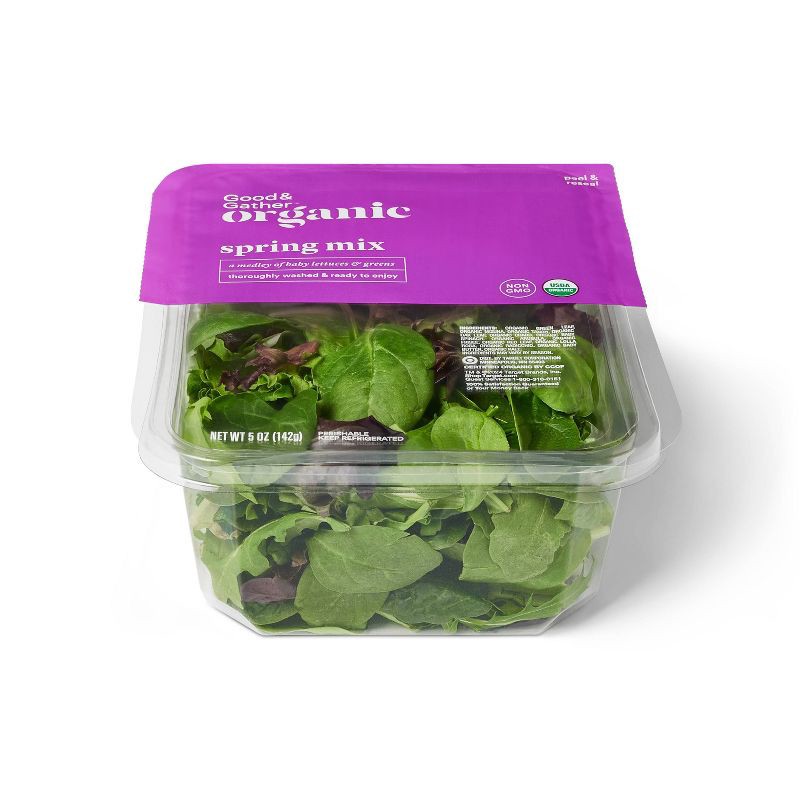 slide 3 of 4, Organic Spring Mix Lettuce - 5oz - Good & Gather™, 5 oz