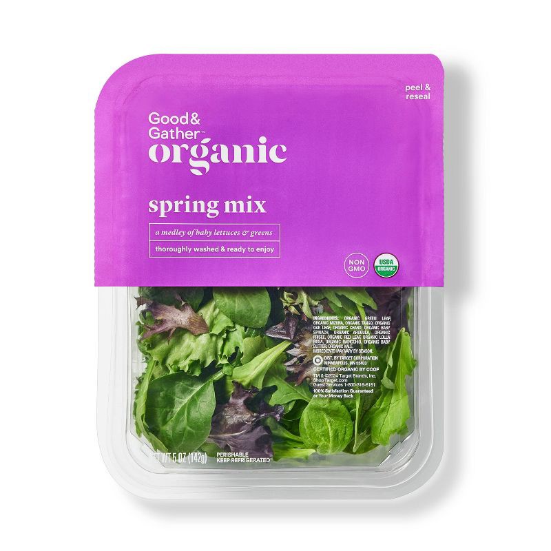 slide 1 of 4, Organic Spring Mix Lettuce - 5oz - Good & Gather™, 5 oz