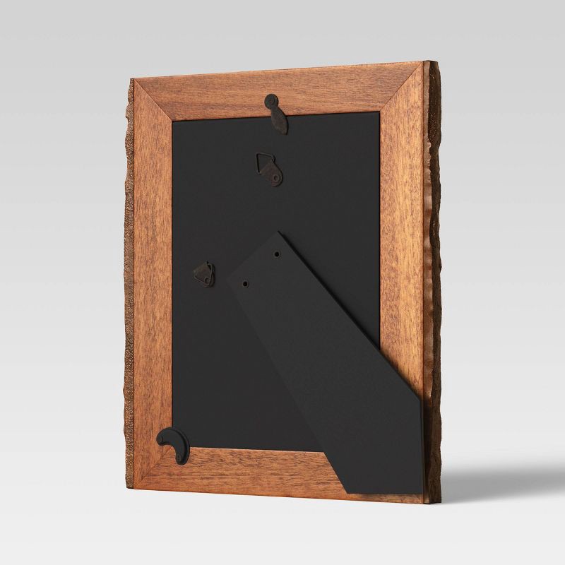 slide 4 of 4, 4" x 6" Vertical Sides Natural Frame Antique Wood - Threshold™: Rustic Tabletop Decor, Easel Back, 1 ct