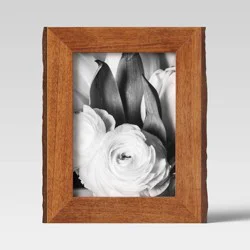 4" x 6" Vertical Sides Natural Frame Antique Wood - Threshold™: Rustic Tabletop Decor, Easel Back