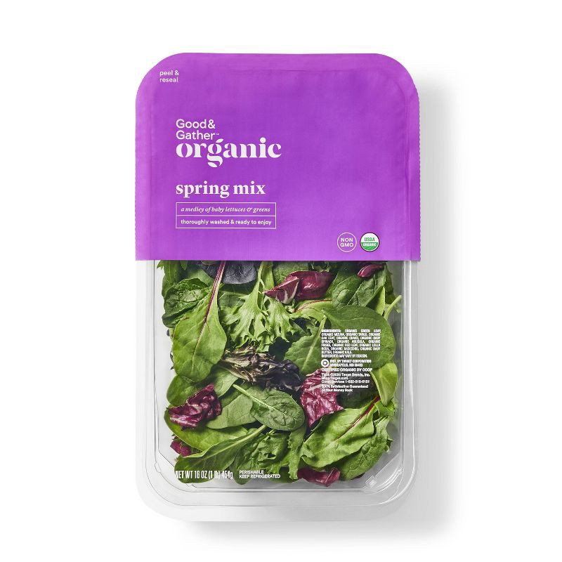 slide 1 of 4, Organic Spring Mix Lettuce - 16oz - Good & Gather™, 16 oz