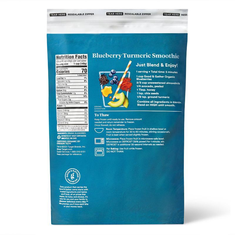 slide 2 of 3, Organic Frozen Blueberries - 32oz - Good & Gather™, 32 oz