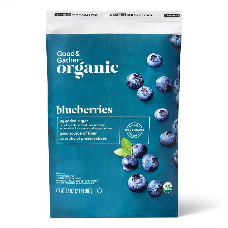 slide 1 of 3, Organic Frozen Blueberries - 32oz - Good & Gather™, 32 oz